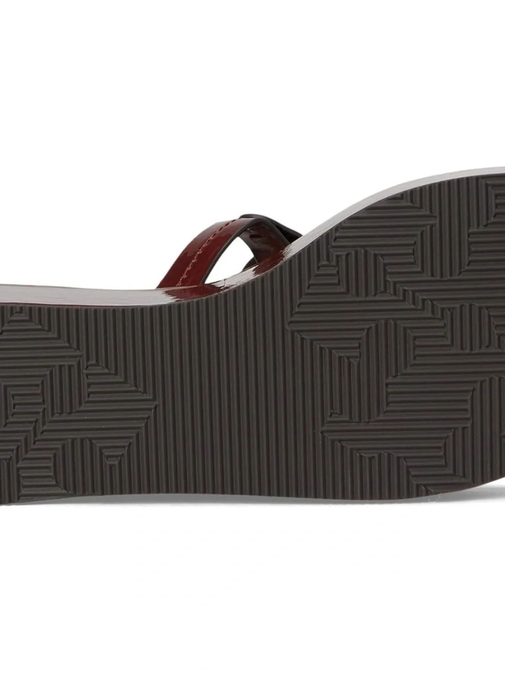 NIB Tory Burch Miller Leather Wedge 25mm Sandals Russet Brown Size 7.5